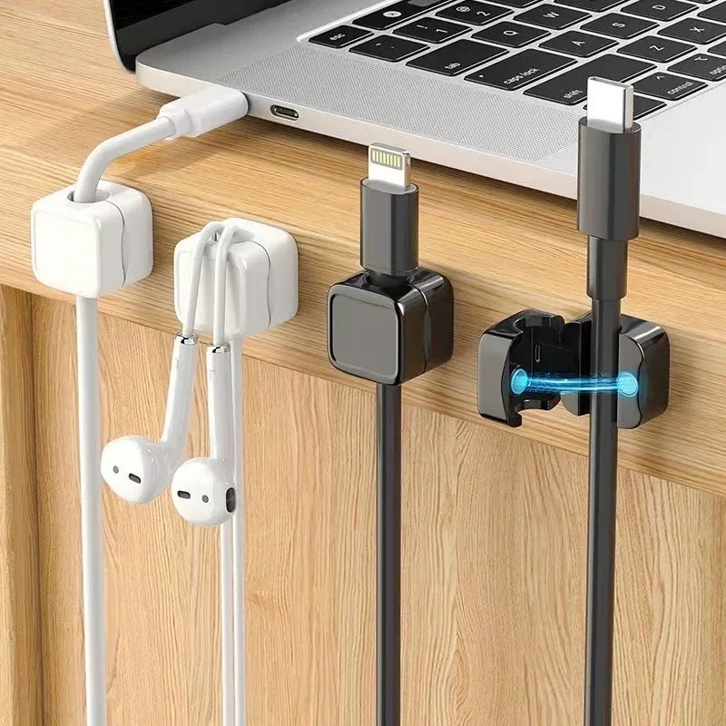 Magnetic Charging Cable - คลิปหนีบสายแม่เหล็ก 36/16/8/3 ชิ้น ที่ยึดสายเคเบิลแบบกาว ตัวจัดระเบียบสายไฟ ที่รัดสายปรับได้