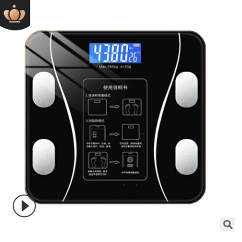 Body Fat Scale Smart - เครื่องชั่งอิเล็กทรอนิกส์พิเศษสำหรับการจัดการและที่ลดไขมันร่างกายโหมดอัจฉริยะเครื่องวัดไขมันในร่างกายผ่านบลูทูธชั่งน้ำหนักภายในบ้านความแม่นยำสูง