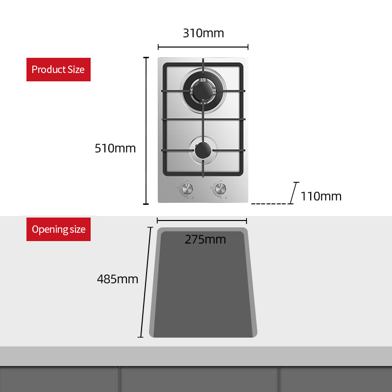 เตาแก๊สแบบฝังสองหัวเตาขายดีที่ - Electronics & Gadgets Starting With V บทวิจารณ์และราคา
